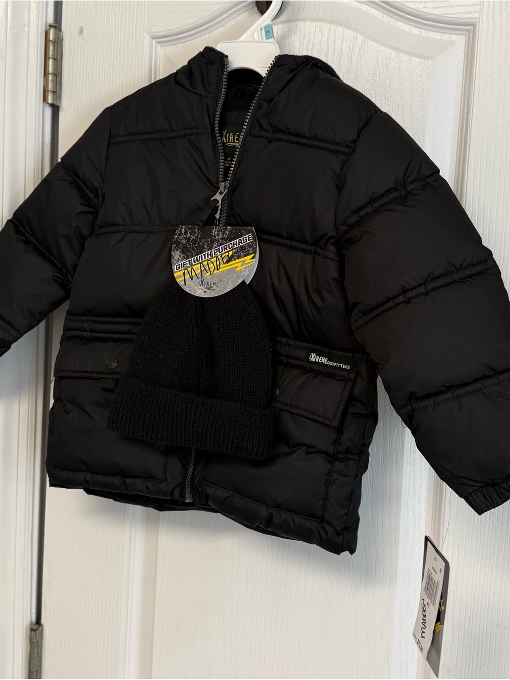 Toddler ixtreme Black Puffer Jacket with Beanie - NWT